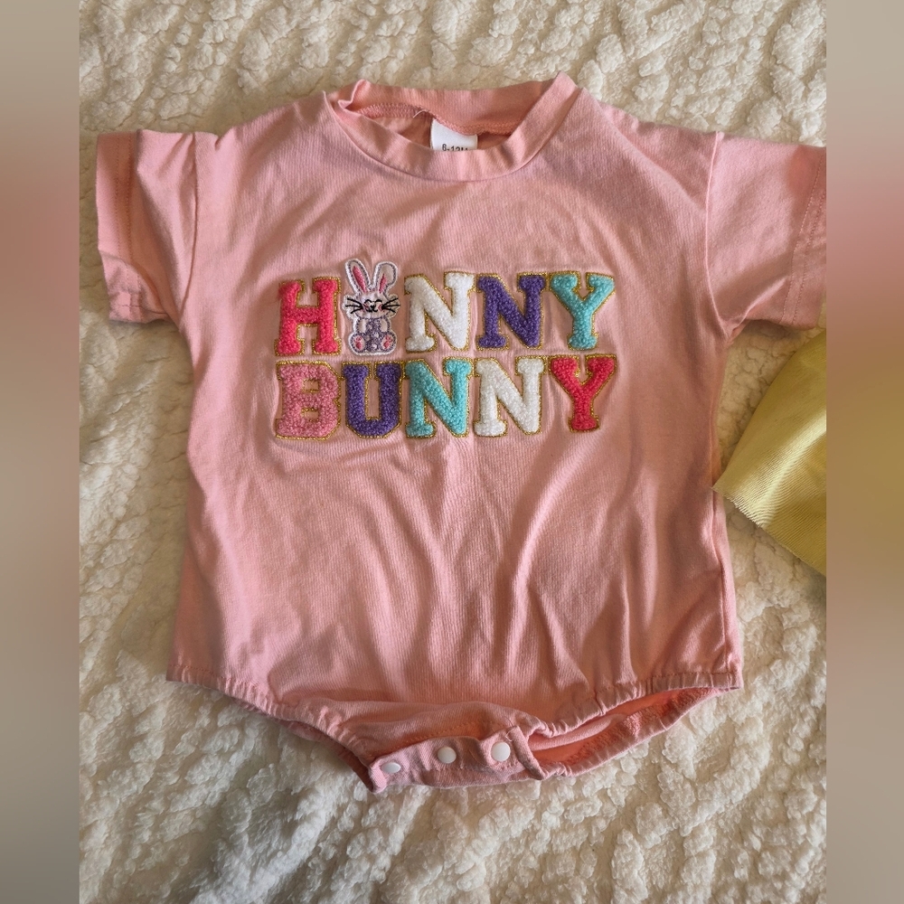 Easter Baby Girl Outfit Bundle | 6–12M | Hunny Bunny Pastel Spring Set